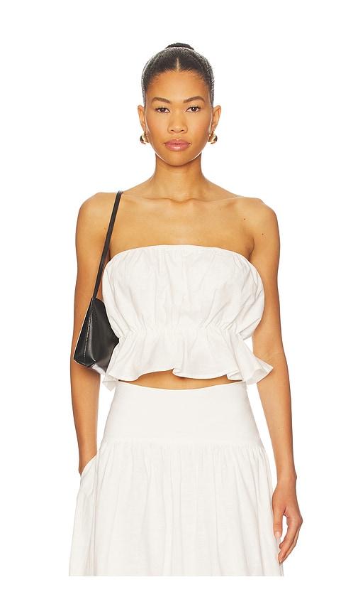 SNDYS Nesa Strapless Top in White by SNDYS