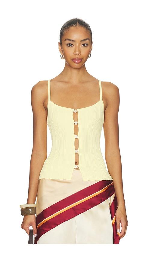 SNDYS Odessa Knit Tank Top in Lemon by SNDYS