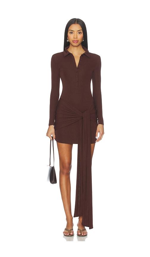 SNDYS Rachel Mini Dress in Chocolate by SNDYS