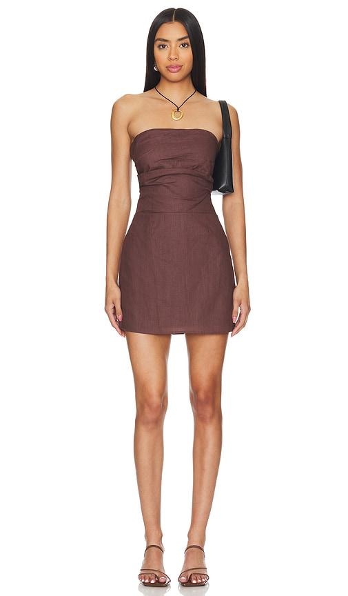 SNDYS Romi Linen Dress in Brown by SNDYS
