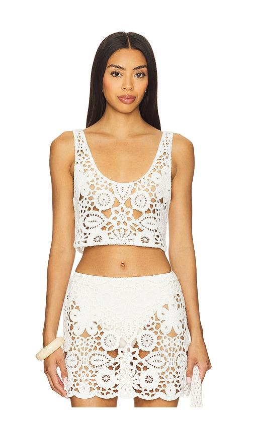 SNDYS Tala Top in White by SNDYS