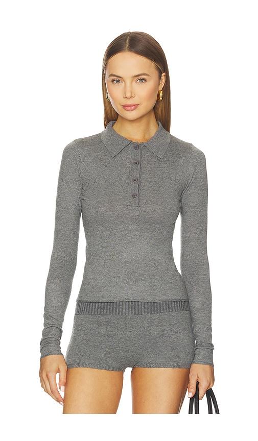 SNDYS Veda Long Sleeve Top in Grey by SNDYS