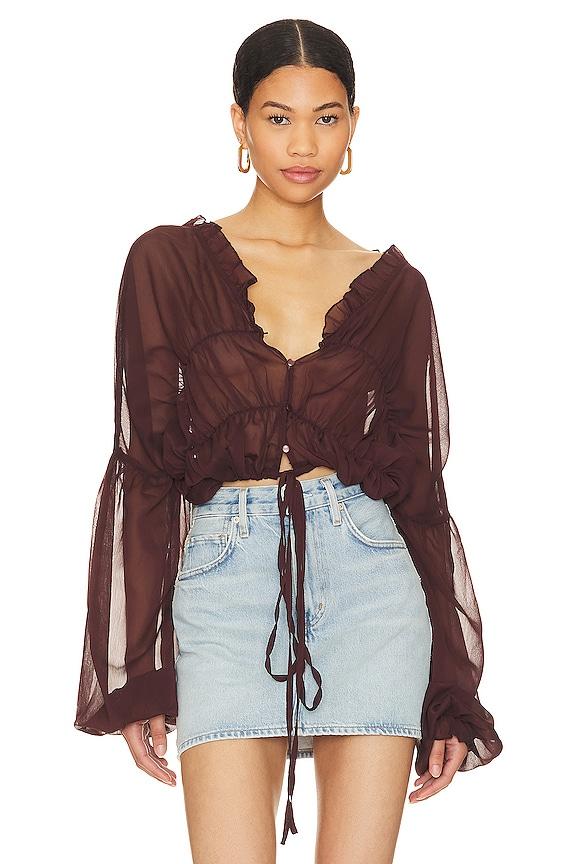 SNDYS X Revolve Bali Top in Brown by SNDYS