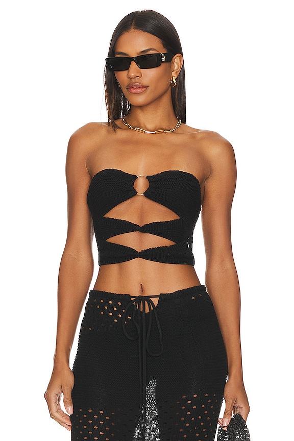 SNDYS X Revolve Whitehaven Top in Black by SNDYS