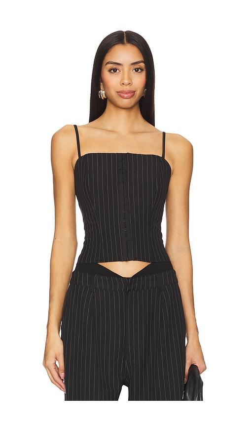 SNDYS Zadie Corset Top in Black by SNDYS