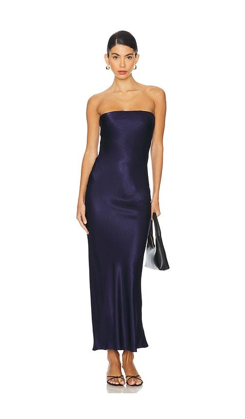 SNDYS x REVOLVE Angel Strapless Midi Dress in Navy by SNDYS