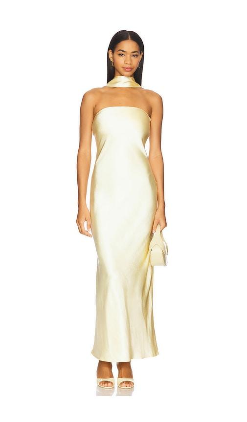 SNDYS x REVOLVE Angelina Neck Tie Maxi Dress in Yellow by SNDYS