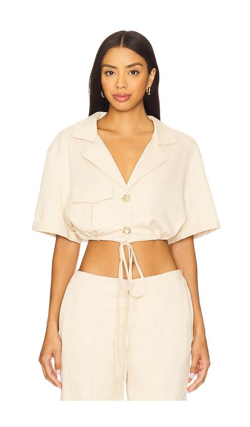 SNDYS x REVOLVE Emilie Cargo Top in Beige by SNDYS