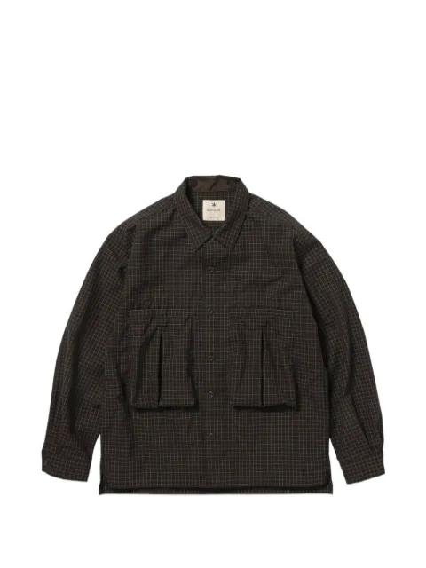 reflective grid-pattern shirt by SNOW PEAK