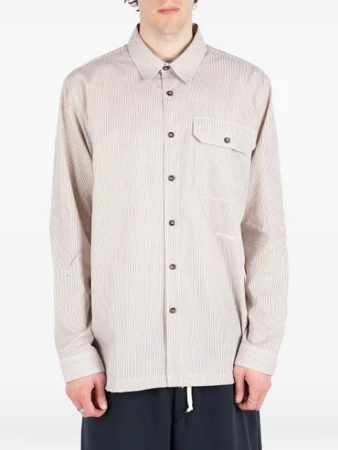 Deadline striped patch-pocket shirt by SOCIETE ANONYME