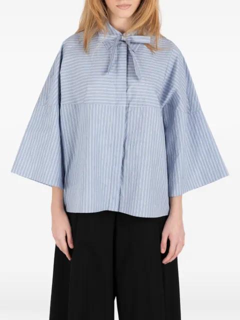 Sakamoto striped bow shirt by SOCIETE ANONYME