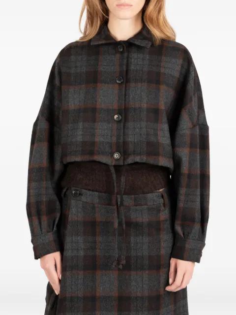 checked wool jacket by SOCIETE ANONYME