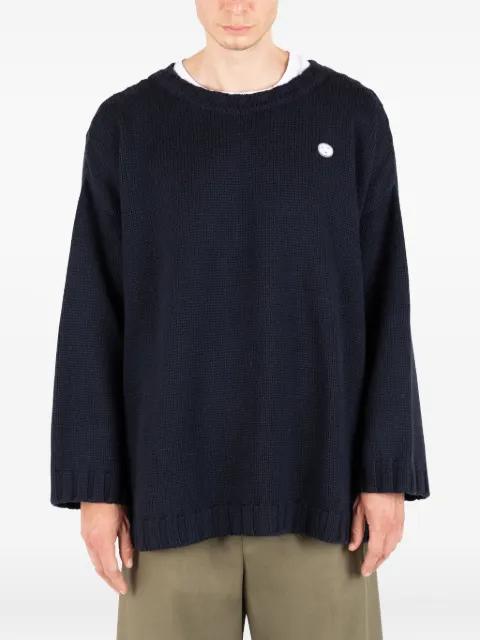 logo-patch wide-sleeve sweater by SOCIETE ANONYME