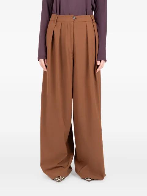 pleated-front trousers by SOCIETE ANONYME