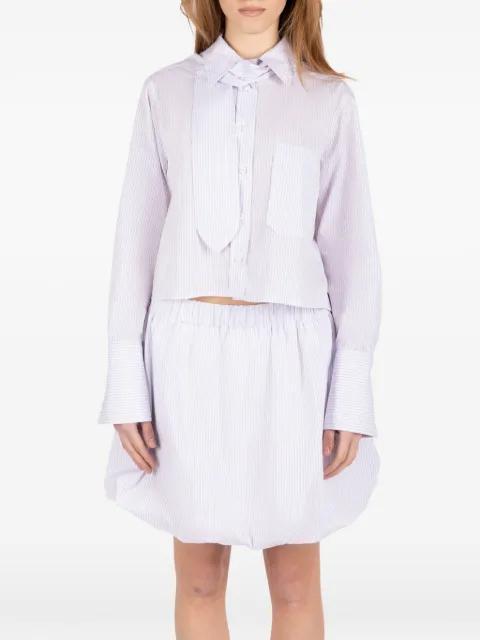 striped bow-detail shirt by SOCIETE ANONYME