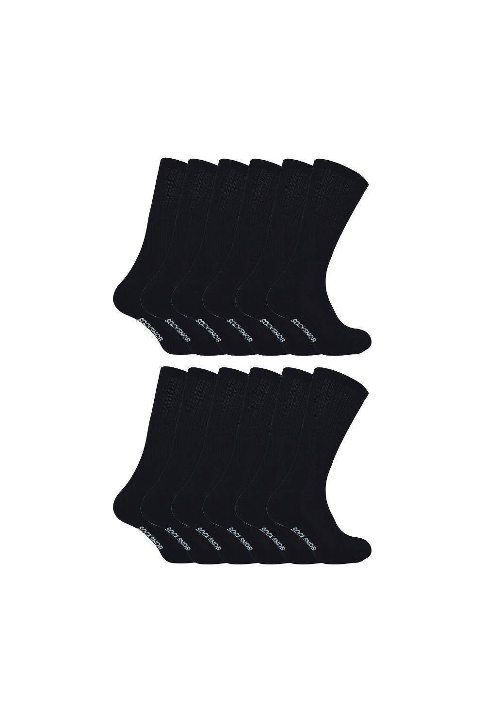 12 Pairs Bamboo Cotton Sports Socks by SOCK SNOB