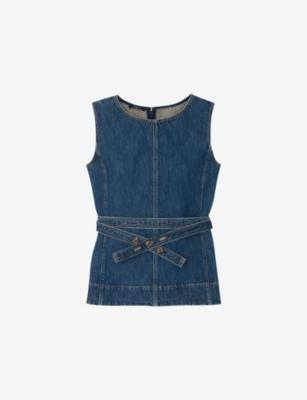 Chance Belted Denim Top by SOEUR