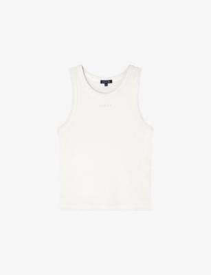 Dolly Brand-Embroidered Cotton Vest Top by SOEUR