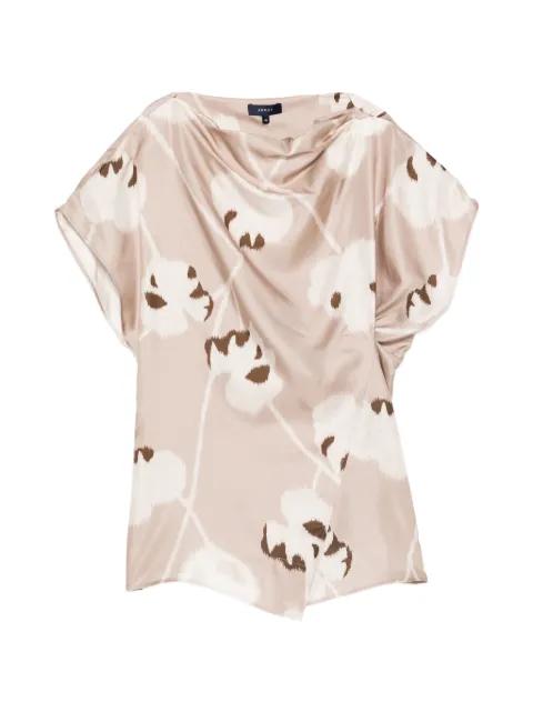 Fedora floral draped blouse by SOEUR