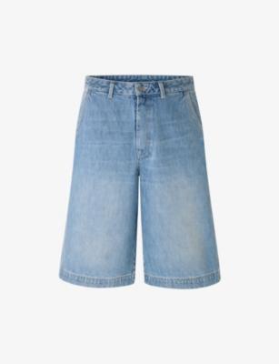Francis Wide-Leg Denim Shorts by SOEUR