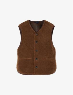 Fusil teddy-textured faux-fur gilet by SOEUR