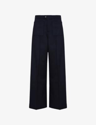 Harry Flared Straight-Leg High-Rise Stretch-Woven Trousers by SOEUR