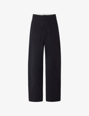 Hawk Straight-Leg High-Rise Crepe Trousers by SOEUR