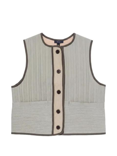 Hima quilted contrast-trim gilet by SOEUR