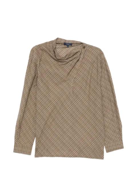 Irving check-pattern blouse by SOEUR