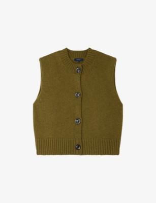 Ivana Sleeveless Wool Cardigan by SOEUR