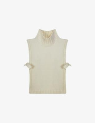 Or High-Neck Sleeveless Wool Jumper by SOEUR