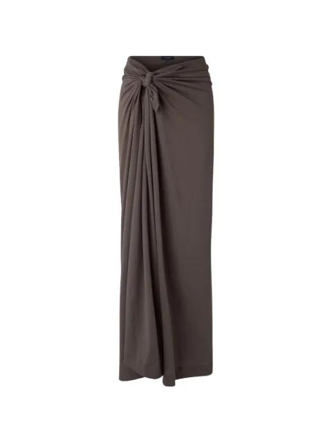 knot draped asymmetric skirt by SOEUR