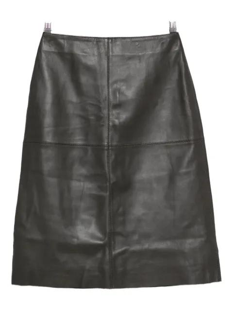 leather A-line skirt by SOEUR