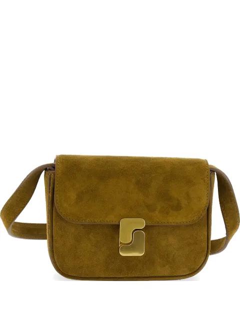 mini Bell suede buckle crossbody bag by SOEUR