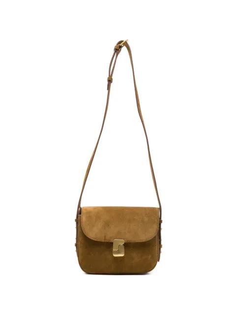 mini Bellissima suede-finish crossbody bag by SOEUR