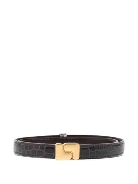 mini Ninon croc-effect belt by SOEUR