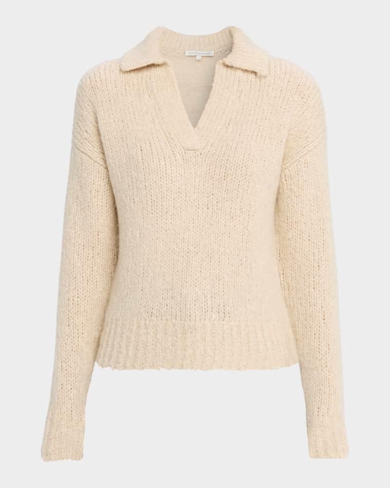 Collared Boucle-Knit Sweater by SOFIA CASHMERE