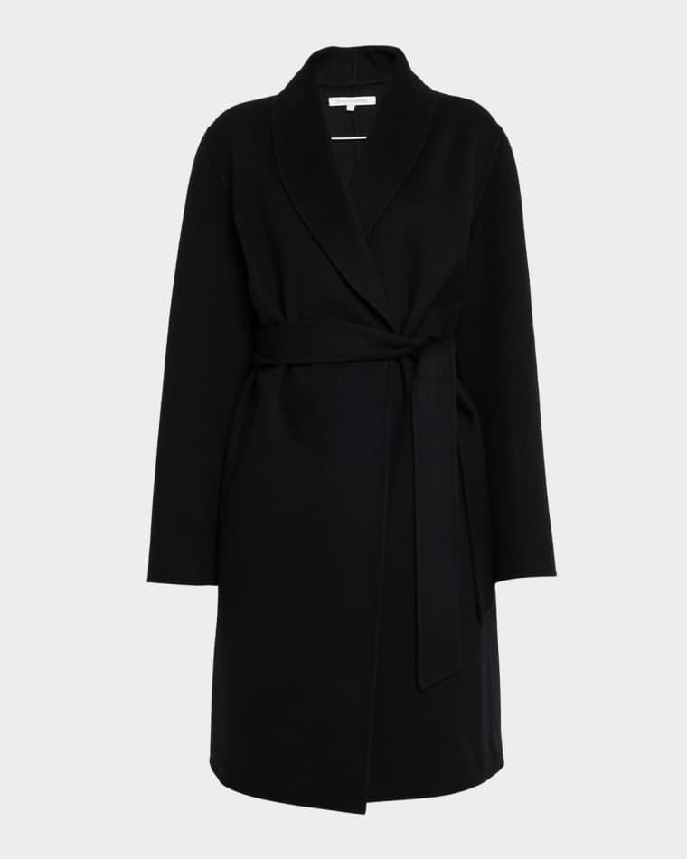 Double-Face Belted Wrap Coat by SOFIA CASHMERE