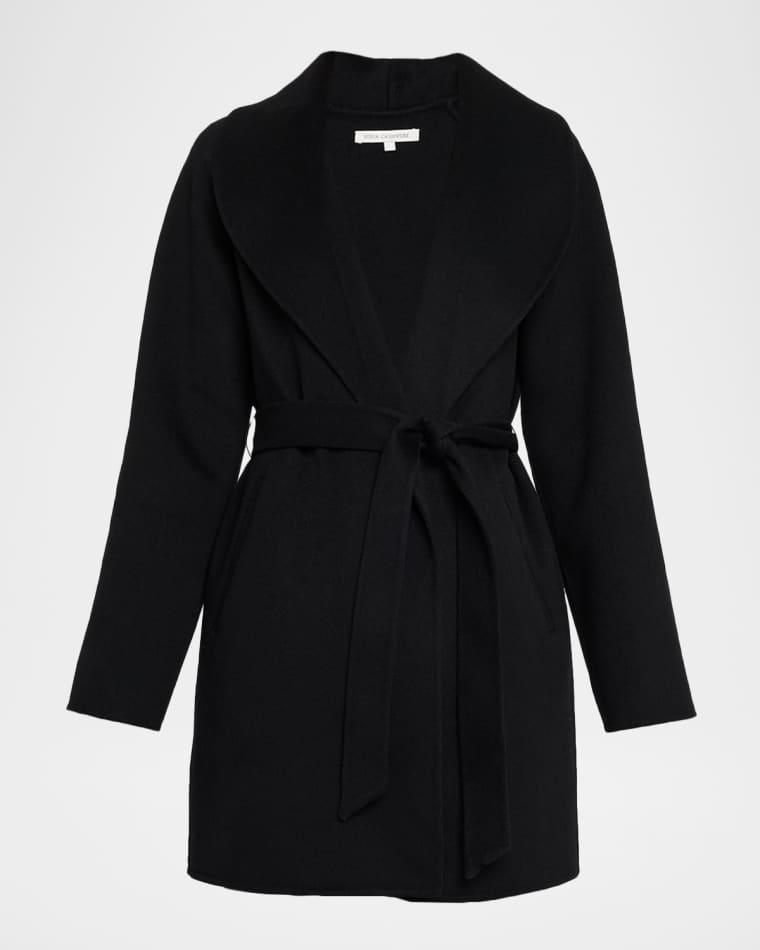 Double-Face Cashmere & Wool Wrap Coat by SOFIA CASHMERE