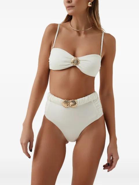 Alexis shell-embellished high-waisted bikini by SOFIA ERHAN