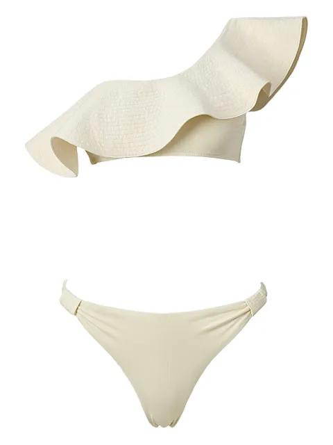 Florence asymmetric ruffled bikini by SOFIA ERHAN