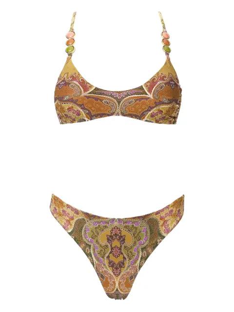 Giselle beaded print swimsuit by SOFIA ERHAN