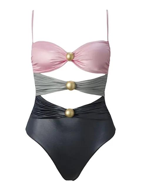Sarah embellished cut-out swimsuit by SOFIA ERHAN