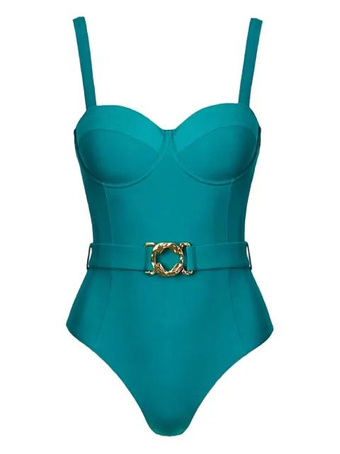 belted underwired swimsuit by SOFIA ERHAN