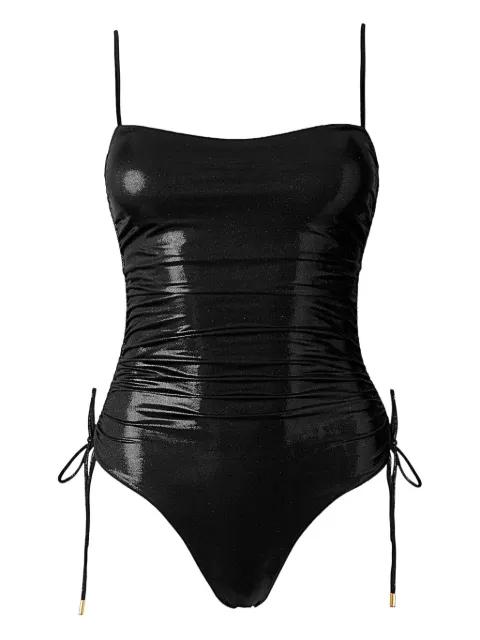 metallic-effect side-tie swimsuit by SOFIA ERHAN