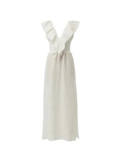 ruffled crinkled maxi dress by SOFIA ERHAN