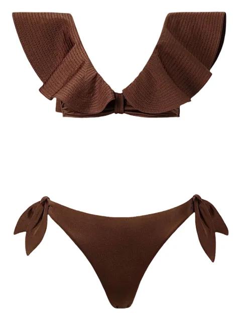 ruffled-trim bikini by SOFIA ERHAN