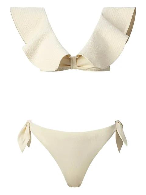 ruffled-trim bikini by SOFIA ERHAN