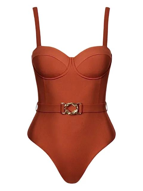 underwire-bust belted swimsuit by SOFIA ERHAN