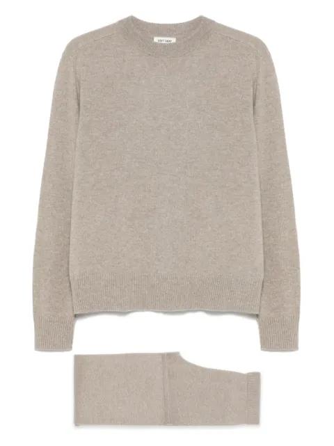 Knit cashmere set jumper and straight-leg trousers by SOFT GOAT